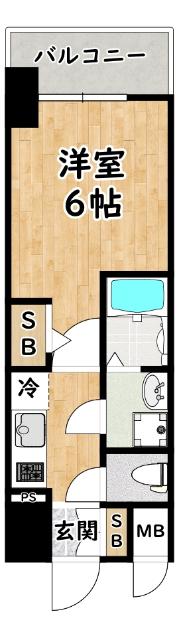 エスリード大阪プライムゲート 間取り図画像