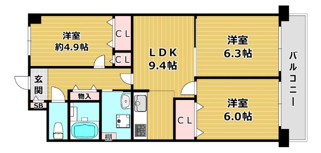 パルクメゾン千舟公園 間取り図画像