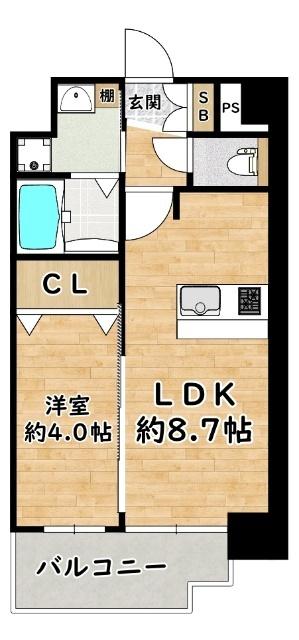 プレサンスOSAKA姫里ヴィオン 間取り図画像