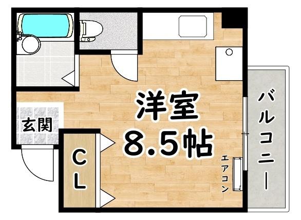 WOODY千船 間取り図画像