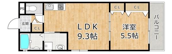 大阪市淀川区田川アパート 間取り図画像