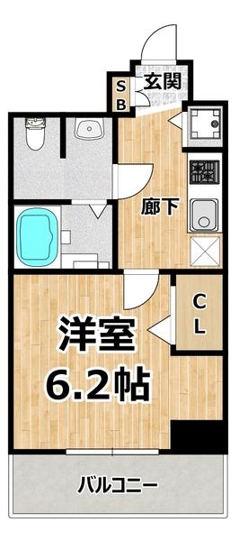 セオリー大阪フルール 間取り図画像