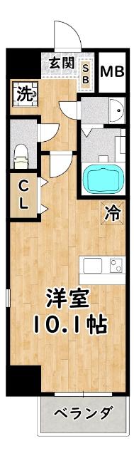 ONLYONE塚本（801） 間取り図画像