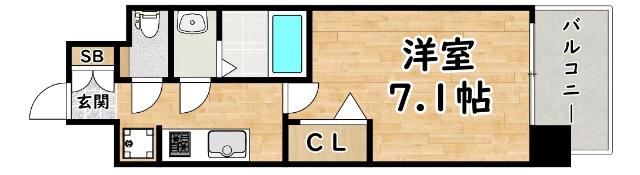 プレサンスOSAKA姫里エンファシス 間取り図画像