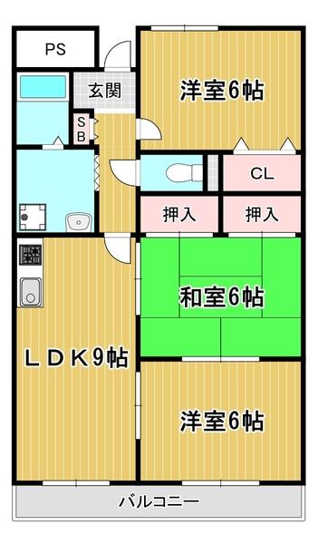 エクウス佃 間取り図画像