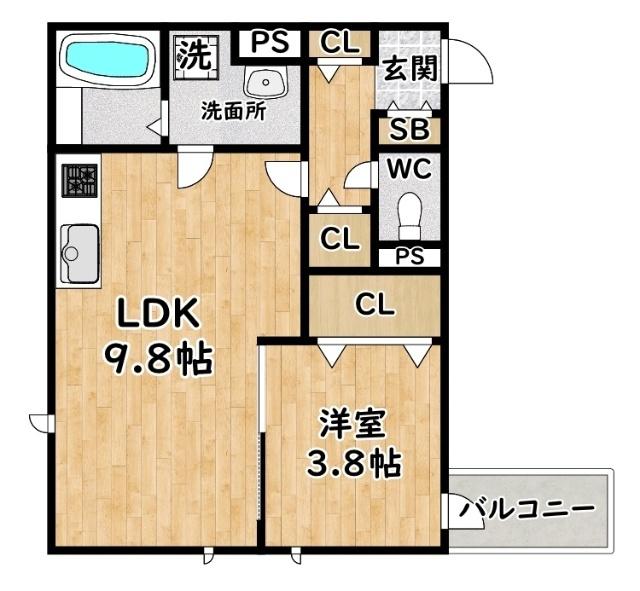 クレール塚本 間取り図画像