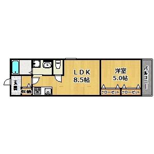 クリエオーレ福町Ⅱ 間取り図画像