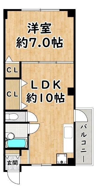 大阪市淀川区塚本マンション 間取り図画像