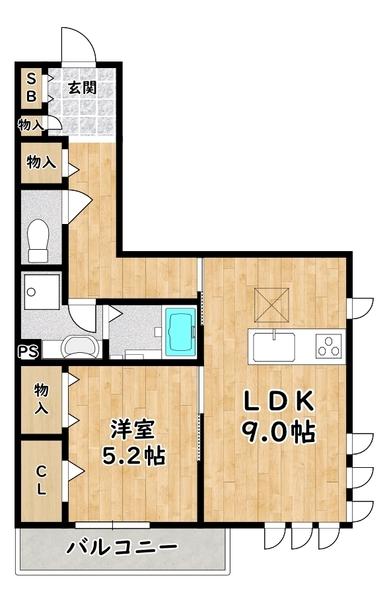 M.J tsukuda 壱番館 間取り図画像