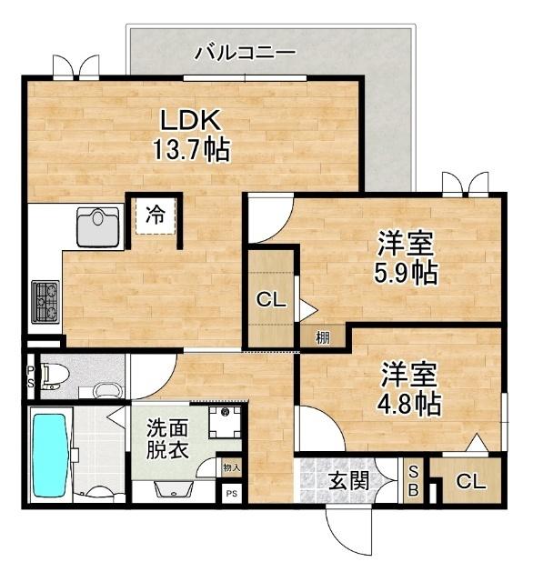 Field court 間取り図画像