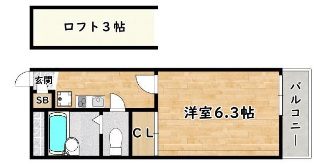Espacio御幣島（202.） 間取り図画像