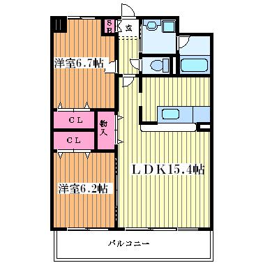 大阪市西淀川区姫島マンション 間取り図画像