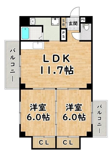コーポラス寺内 間取り図画像