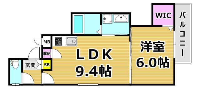 大阪市淀川区田川アパート 間取り図画像