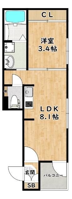 ハーモニーテラス姫島Ⅱ 間取り図画像