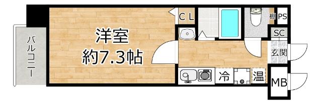 マインズコム新北野 間取り図画像