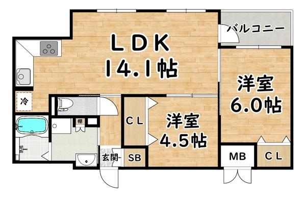 ウインズコート新北野 間取り図画像