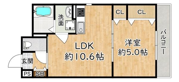 セレニティ加島４丁目A棟 間取り図画像