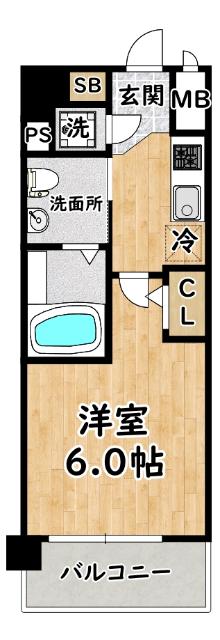 エスリード新北野 間取り図画像
