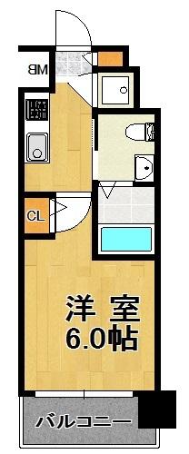 エスリード新北野 間取り図画像