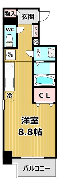 ウィスタリア新北野 間取り図画像