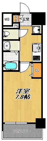 プランドール新大阪SOUTH（407） 間取り図画像