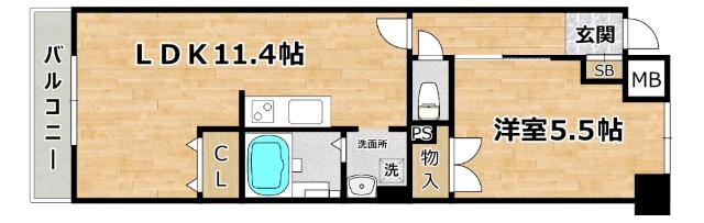 大阪市淀川区十三元今里マンション 間取り図画像