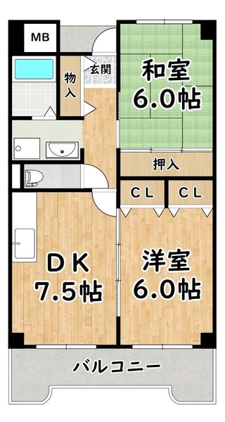 ラポール姫里 間取り図画像