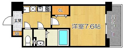 レジュールアッシュJUSO 間取り図画像