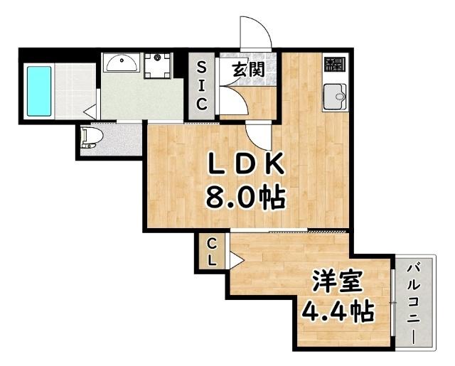 H-maison出来島Ⅱ 間取り図画像