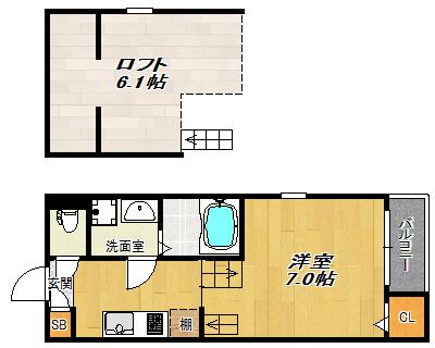 サニーコート花川（102a） 間取り図画像