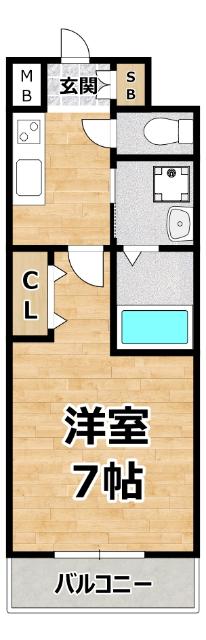 グローリア新北野 間取り図画像