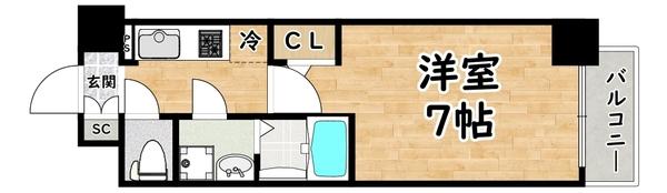 エスリード大阪クレストコート 間取り図画像