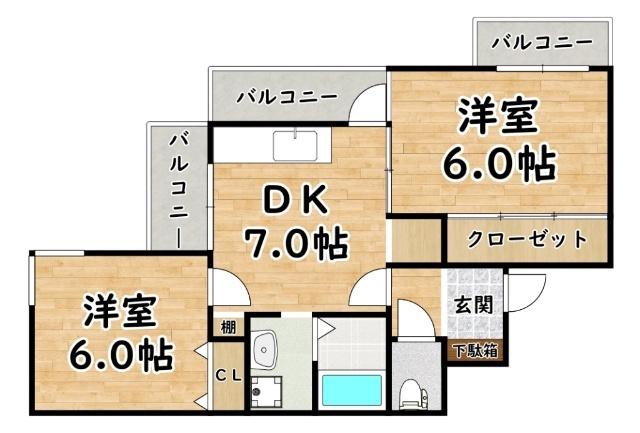 センターヒル千舟 間取り図画像