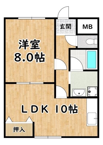 大阪市西淀川区姫里マンション 間取り図画像