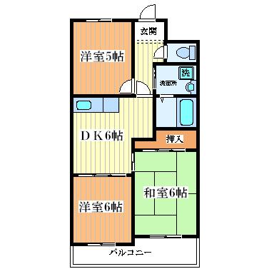 大阪市西淀川区姫里マンション 間取り図画像