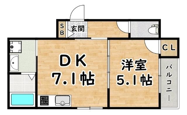 J-BRIGHT御幣島 間取り図画像