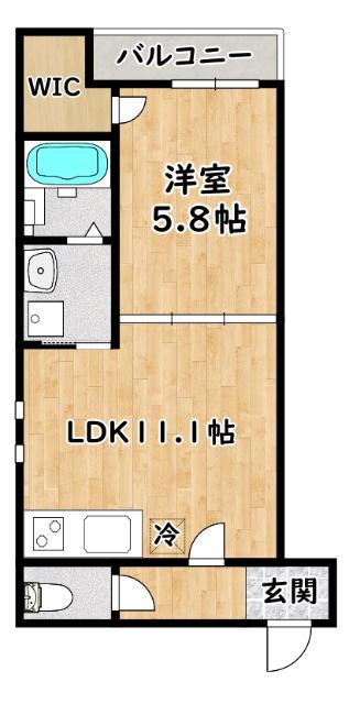 フジパレス十三北Ⅱ番館（205） 間取り図画像