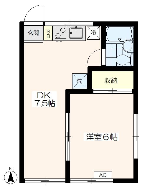 コーポミナミ（201） 間取り図画像