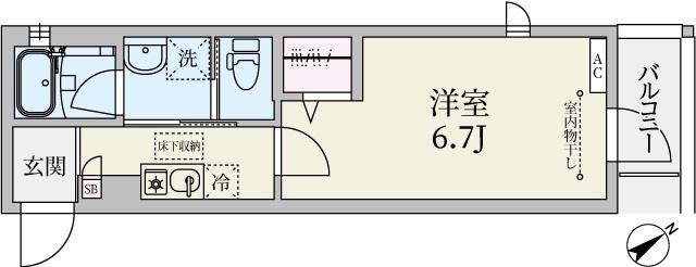 TR駒込（101） 間取り図画像