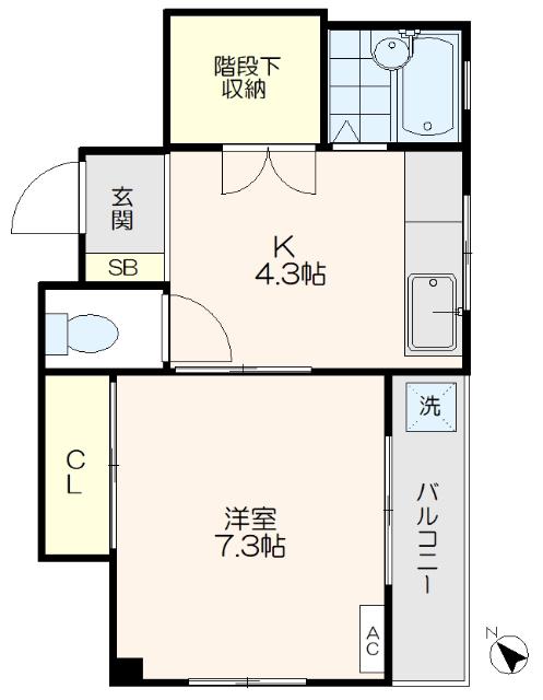コーポグリーン（201） 間取り図画像