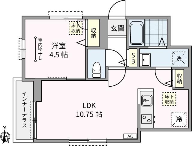 Place　Yaem（101） 間取り図画像