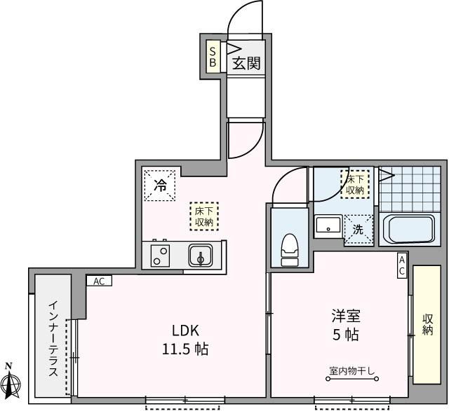 Place　Yaem（102） 間取り図画像