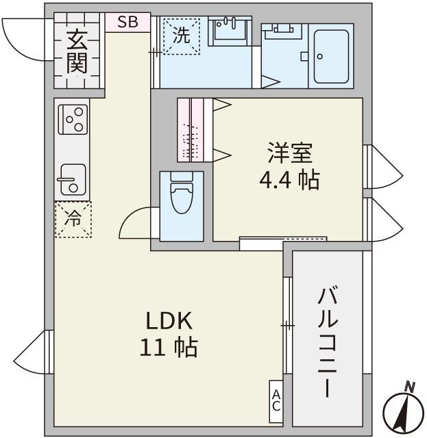 ウェルネストルーム大宮（101） 間取り図画像