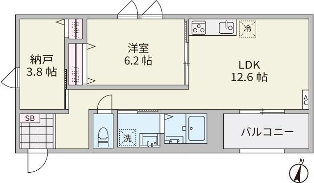 ウェルネストルーム大宮（203） 間取り図画像