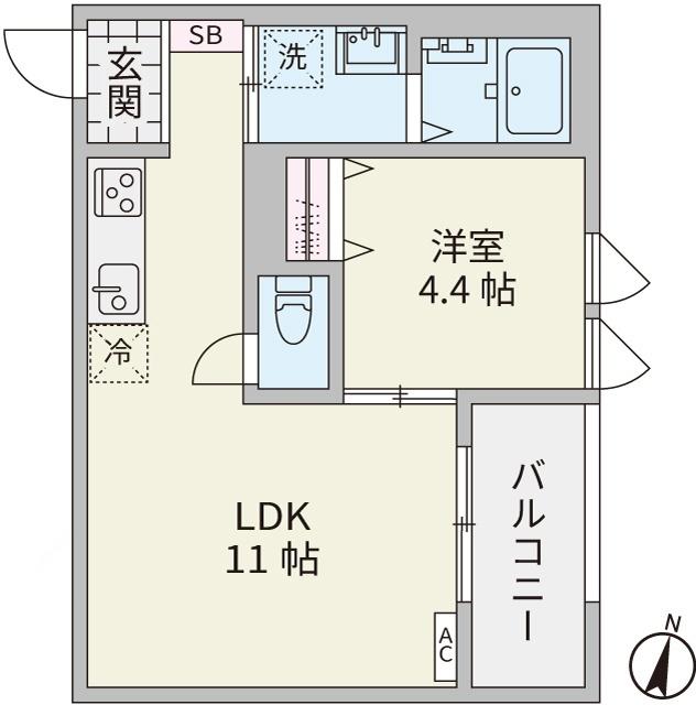 ウェルネストルーム大宮（302） 間取り図画像