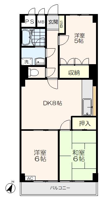 ファミール101（206） 間取り図画像