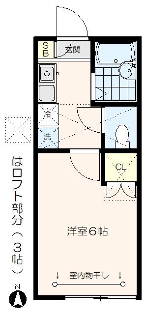 スカイハイツ田柄（202） 間取り図画像