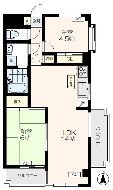 3方角部屋