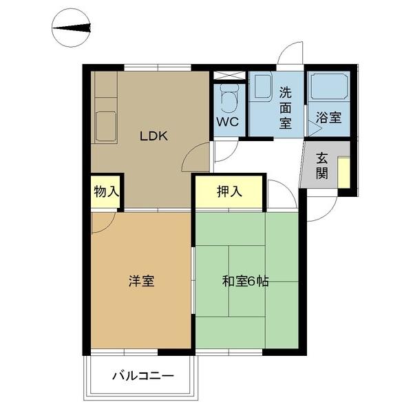 尼崎市西昆陽アパート 間取り図画像